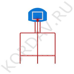 Ворота хоккейные с баскетбольным щитом и кольцом СИ 6.152 (0)